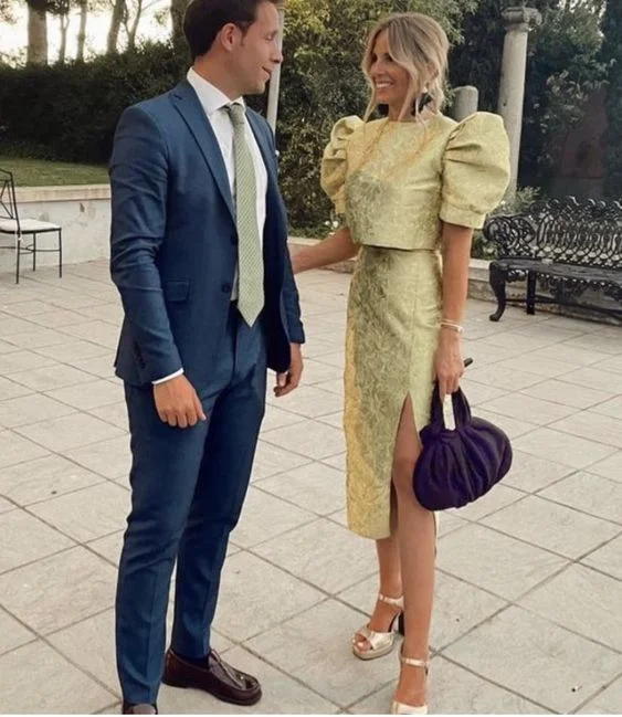 Hot Styles Chic Two Piece Prom Dress With Slit,Formal Party Gown  Y7349 Chic Urban Fashion Look
