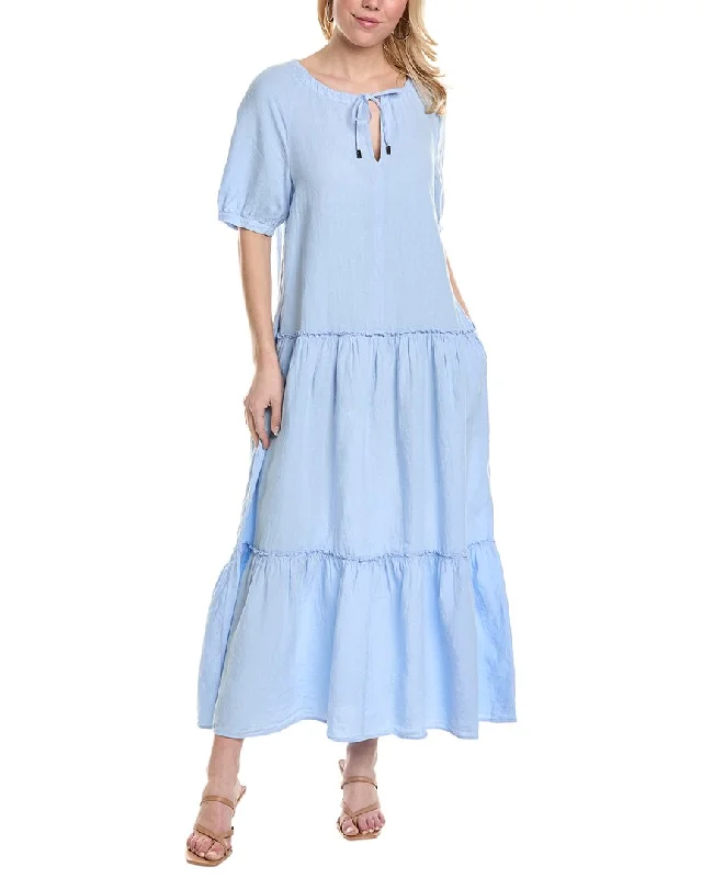 Exclusive Fashion Deals Peserico Linen Maxi Dress Feminine Soft - Hued Styles