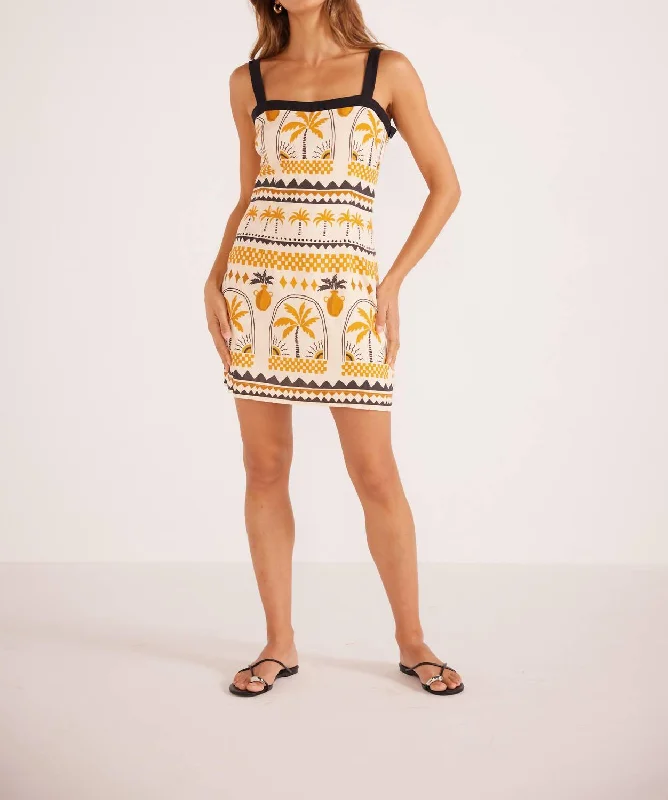 Discount Extravaganza Hestia Mini Dress In Ivory/gold