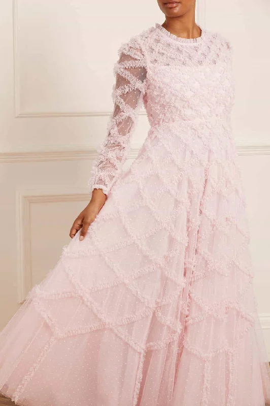 Feminine Style Promotions Evelyn Long Sleeve Gown Coastal Beach - Inspired Style