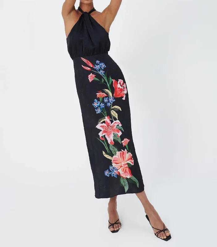 Polished Style Deals Nika Maxi Dress In Fanny Plomo Effortless Comfort