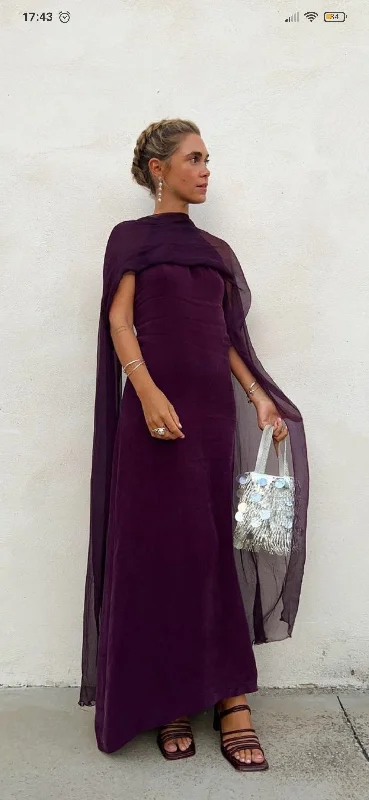 Boutique Styles Elegant Purple Sheath/Column Prom Dress,Classy Party Gown  Y4747 Limited - Stock