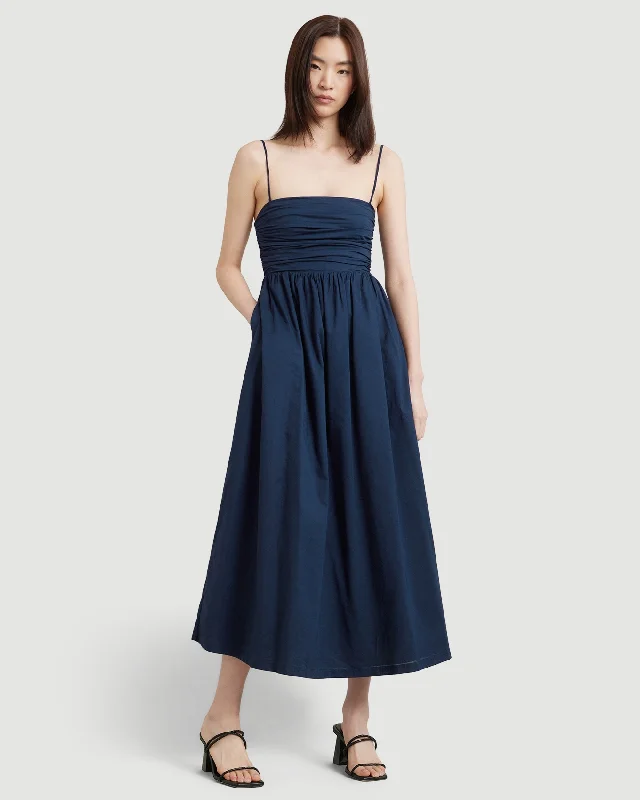Luxury Fashion Aurora Ruched Maxi Dress Refined Simplicity