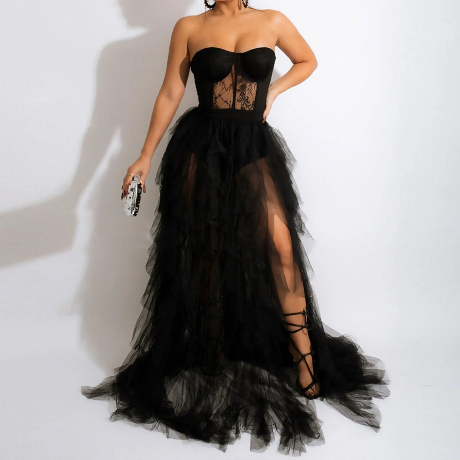 Women's Casual Outfit Innovate Your Wardrobe JuliaFashion - Elegant Party See Through Lace Mesh Corset Maxi Strapless Hollow Tulle Black Red Luxury Evening Gown Dress Women's Casual Outfit Innovate Your Wardrobe JuliaFashion - Elegant Party See Through Lace Mesh Corset Maxi Strapless Hollow Tulle Black Red Luxury Evening Gown Dress