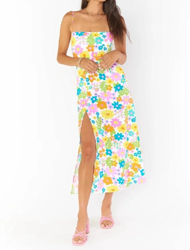 Best Deals Of The Season Amalfi Coast Midi Dress In Petal Pop Refined Simplicity