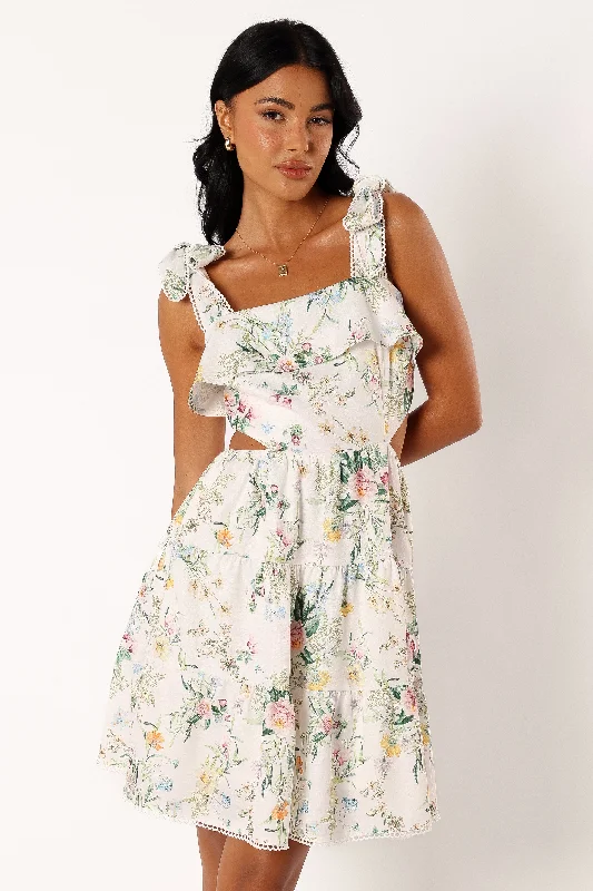 Latest Fashion Rosaline Mini Dress - Floral Sophisticated Cut