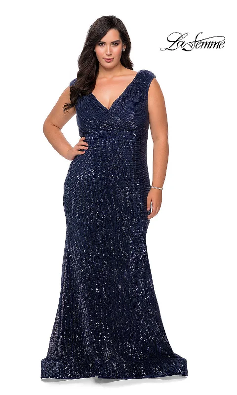 Limited Stock, Big Sale Empire-Waist Sequin Long Plus-Size Formal Gown Limited - Edition Drops