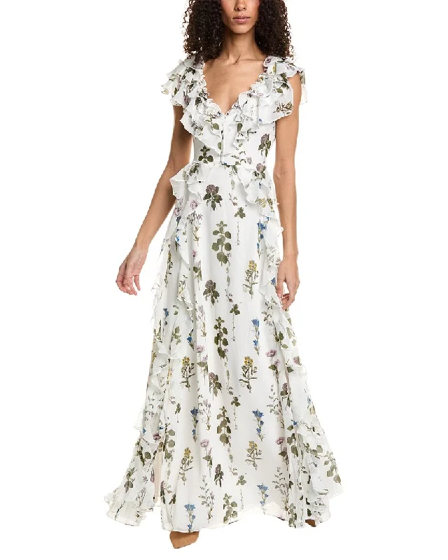 Huge Price Cut Ted Baker Chiffon Maxi Dress Effortless Style