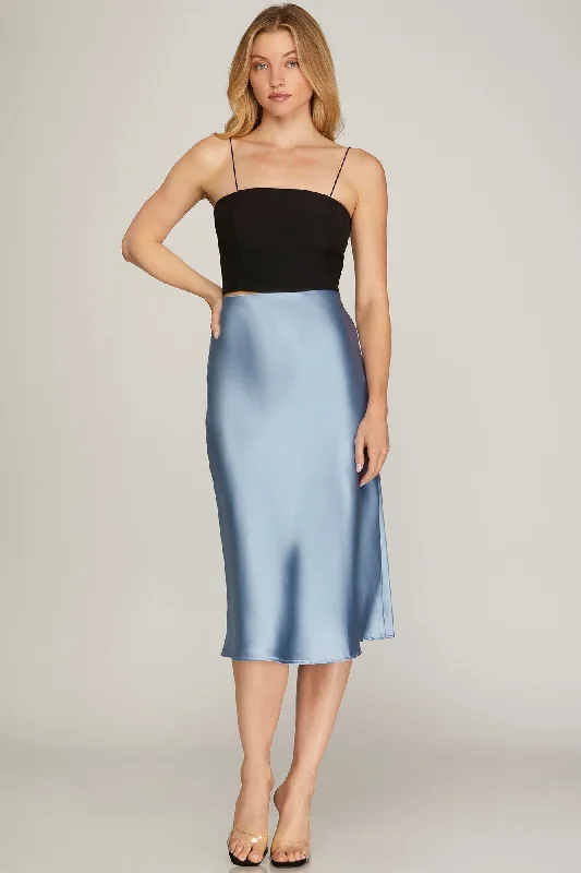 Shop The Hottest Deals "Emmy" Satin Midi Dress Weekend Special