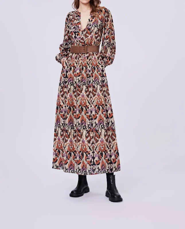 Discover Now Chloe Abstract Print Maxi Dress In Multi Sleek Design