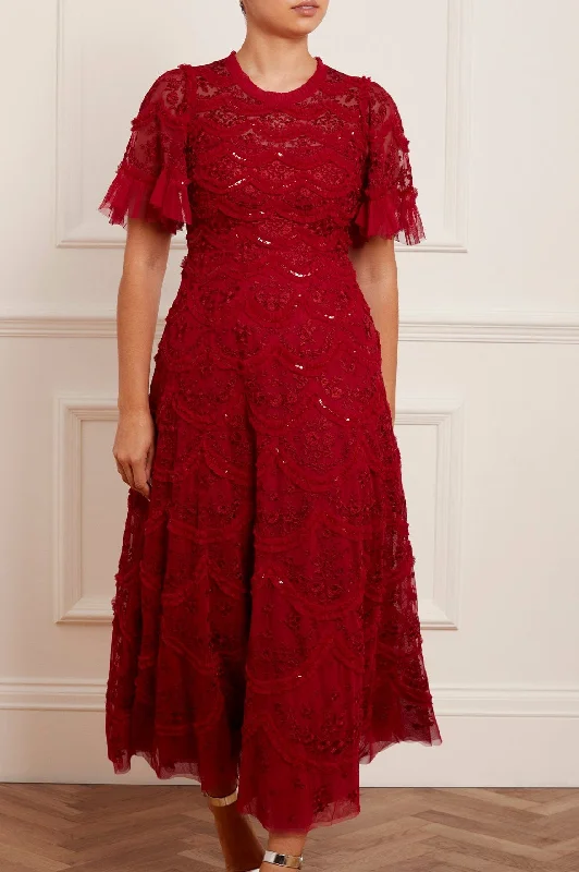 Spring Fashion Lily Bloom Ankle Gown Holiday Sale