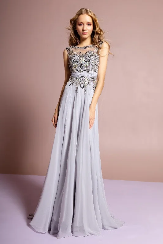 Unleash Your Fashion Long Formal Chiffon Dress Evening Prom Gown Sale Feminine Soft - Hued Look