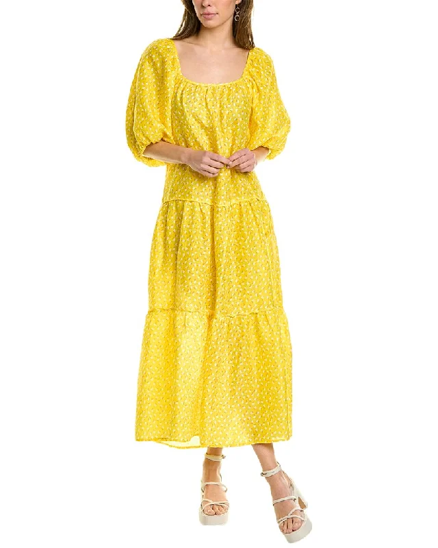 Best-Sellers Solid & Striped The Peasant Linen Maxi Dress Alluring Design