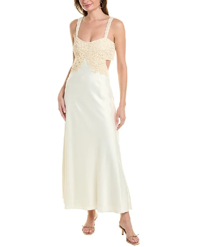 Sophisticated Style Offers SIMKHAI Roberta Crochet Midi Dress End - Of - Month Blowout