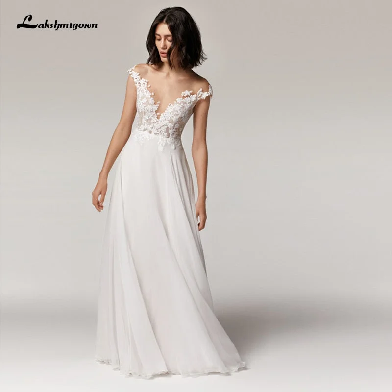 Women's Layered Outfit Day-To-Night Styles Roycebridal Simple Beach Wedding Dress cap sleeves Robe Longue Femme Sexy Bohemian Bridal Dress Backless Women's Layered Outfit Day-To-Night Styles Roycebridal Simple Beach Wedding Dress cap sleeves Robe Longue Femme Sexy Bohemian Bridal Dress Backless