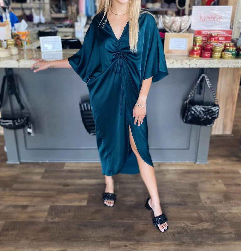 Browse Our Top Products Pine Maxi Dress In Green Bold Silhouette