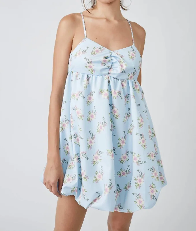 Unbeatable Deals In A Bubble Mini Dress In Blue