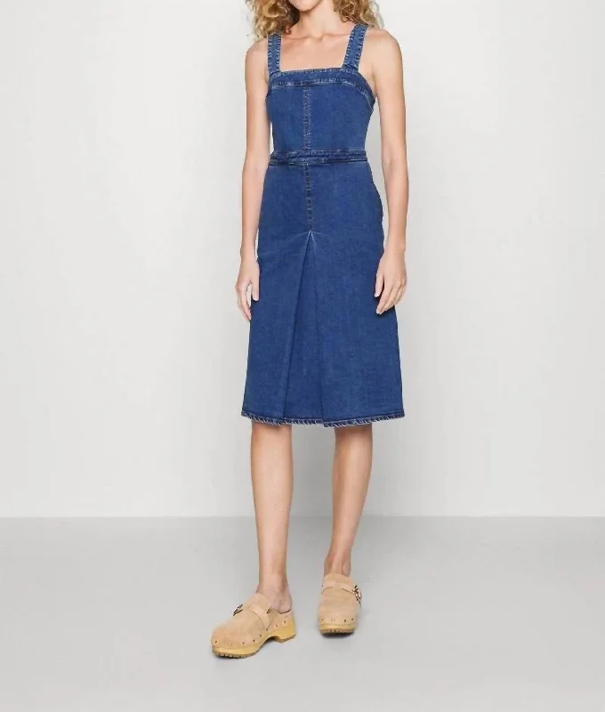 Explore What'S New Shady Midi Dress In Cobalt Romantic Date - Night Ensemble