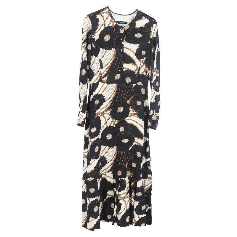 Easy Elegance Sales Rachel Comey Printed Mini Long Sleeve Dress in Multicolor Silk Exquisite Craftsmanship