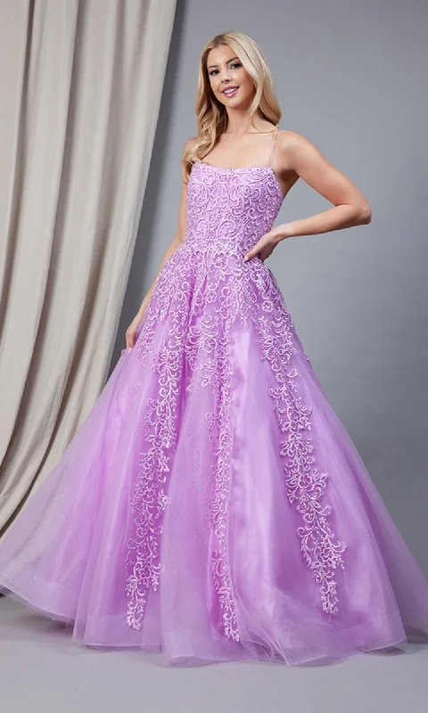 Must Haves Backless Embroidered Long Prom Ball Gown BZ016 Soft Textures
