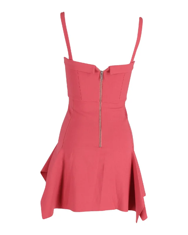 Trendy Looks On Sale Dion Lee Bustier Flared Mini Dress in Pink Wool