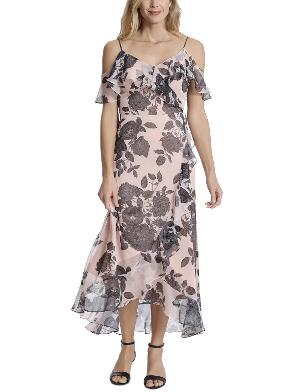 Urban Style Promotions Petites Womens Printed Maxi Maxi Dress Feminine Soft - Hued Look