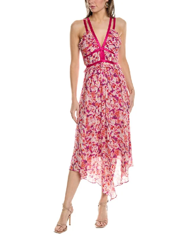 Fall Sale, Prices Drop ba&sh Ruffle Midi Dress Big Savings On Minimalist Office Styles