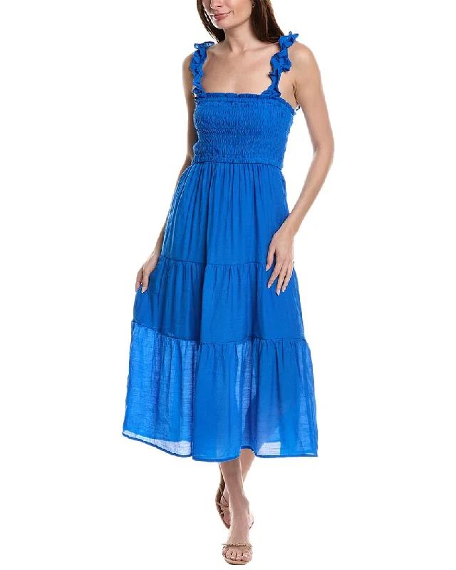 Classic Modern Offers Maison Maar Smocked Midi Dress Today Only