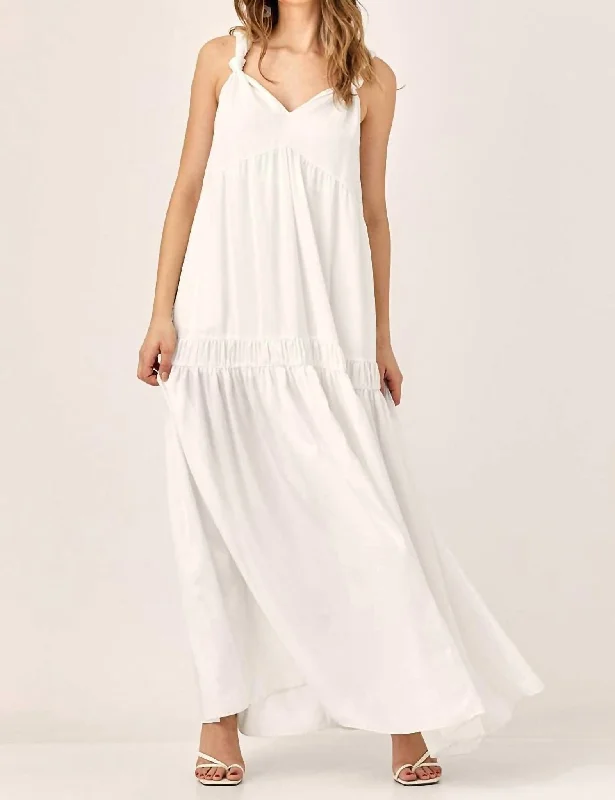 Fashionista Sale Soft Off White Maxi Dress Luxury Style