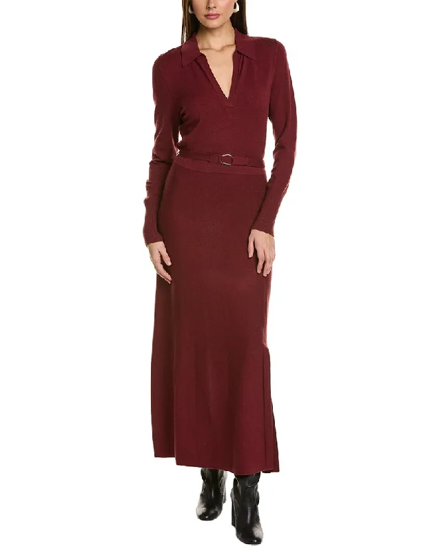 Clearance Event Donna Karan Belted Polo Maxi Dress Big Savings On Rustic Countryside Styles