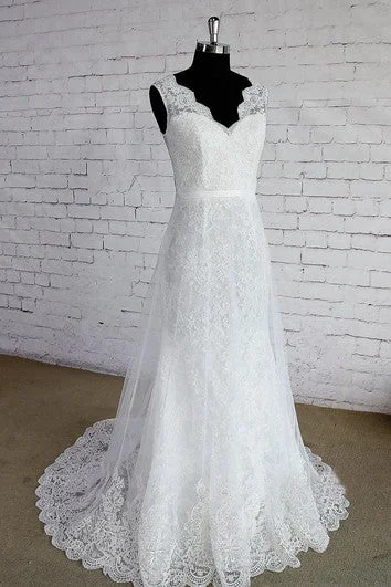 Unleash Your Trend Driven Style Sleeveless V-Neck A-Line Lace Dress With Low-V Back Rustic Countryside Charm Look