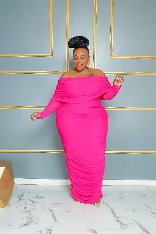 Affordable Luxury Fashion Pink It's All Ruched Dress