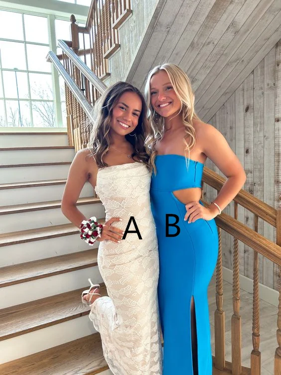 Chic Style, Always In Vogue Elegant Sheath Sleeveless Prom Dress,Royal Blue Prom Gown  Y7406 Seasonal Trend