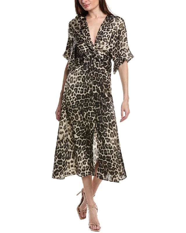 Save Big Isla Ciel Twisted Midi Dress Tropical Island - Inspired Attire