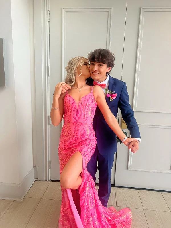 Flash Sale Starts Shiny Mermaid Prom Dress with Split Winter Formal Gown Y4173 Modern Romance