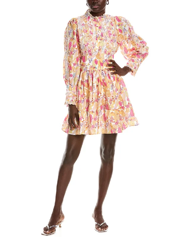 Limited Time Flash Sale Beulah Eyelet Mini Dress