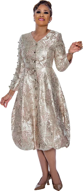 Style Revolution Divine Apparel DCC5441 Long Sleeve Mother of the Bride Button Dress Classic Appeal