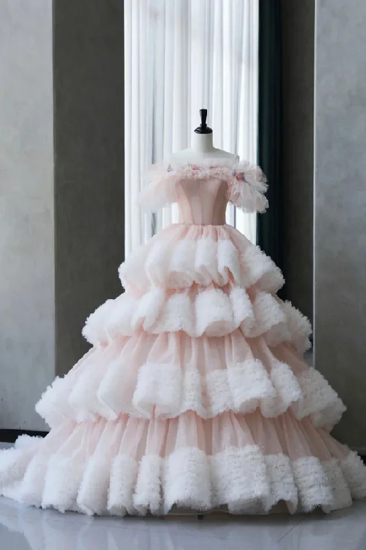 Top Brand Discounts Fairy Tulle Pleated Layered Ball Gown Sweet Quinceanera Dress Y7702 Elegant Details