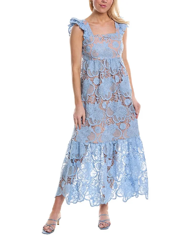 Trend Leading Collection CROSBY by Mollie Burch Byrdie Midi Dress Vibrant Prints