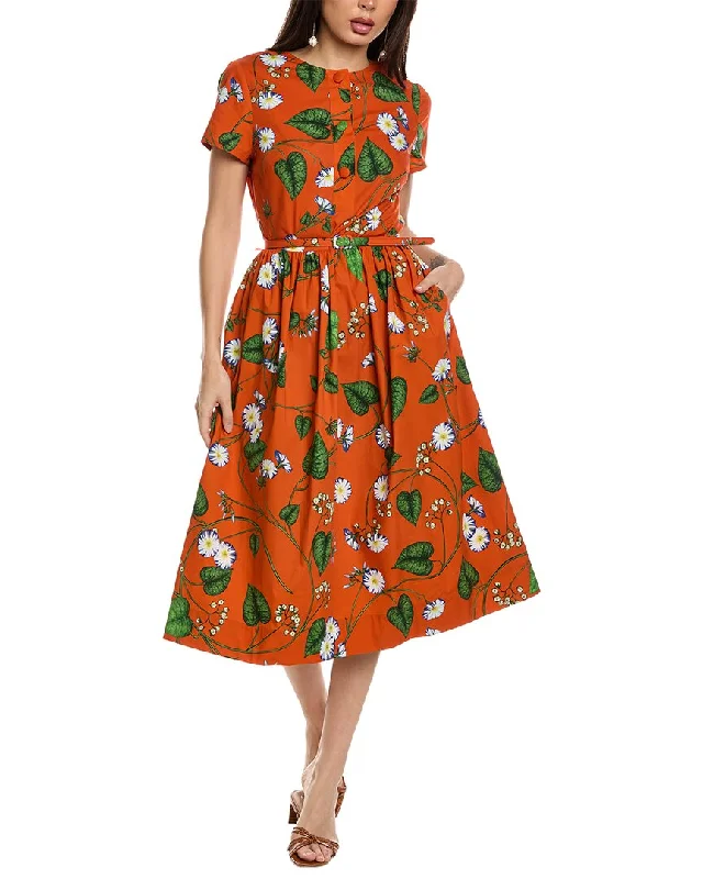 End-Of-Season Clearance Oscar de la Renta Twist Midi Dress Everyday Glamour