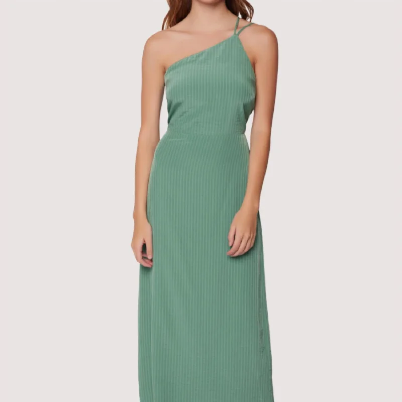 Season Sale Willow In The Wind Maxi Dress In Green Romantic Detailing