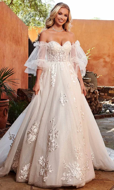 Durable Fashion Picks Rachel Allan Bridal Rb2146 - Glitter Tulle Bridal Gown Flash Deals