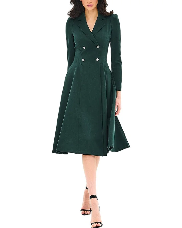 Seasonal Trends BGL Wool-Blend Midi Dress Vintage Retro Party Wear