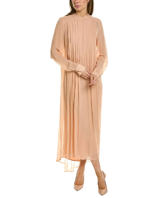 Season Sale TWINSET High Collar Maxi Dress Dreamy Aesthetic