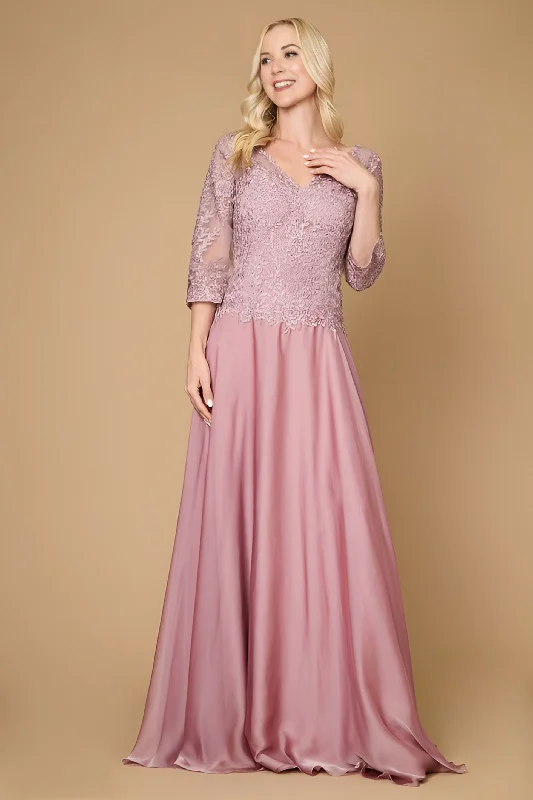 Big Discounts Long Sleeve Formal Mother of the Bride Lace Dress Effortless Style