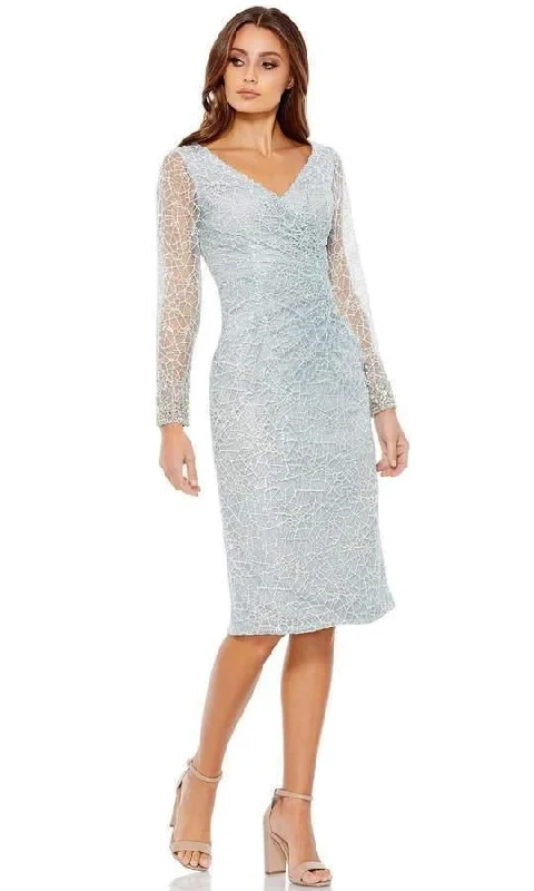 On-Trend Fashion Offers Mac Duggal 12408 Long Sleeve Cocktail Lace Dress Sale Urban Sophistication