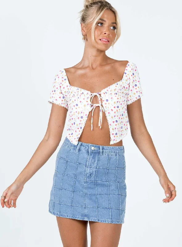 Women's Comfortable Lounge Attire Classic Appeal Tanis Denim Mini Skirt