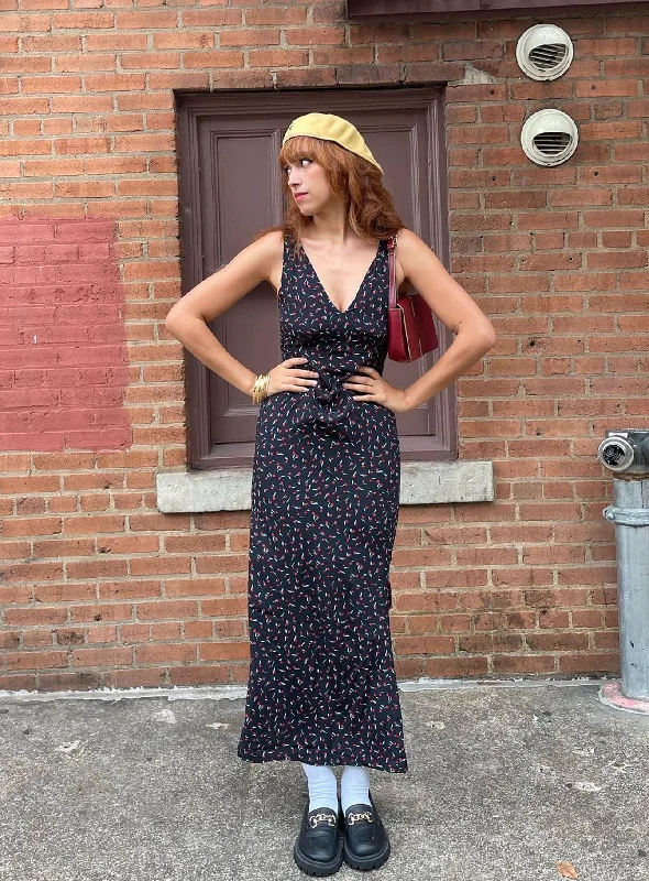 Women's Cozy Clothes Garrick Maxi Dress Black / Red