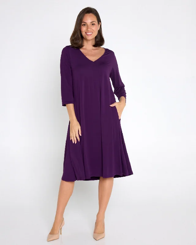 Flash Discount Christobel Sleeved Dress - Purple