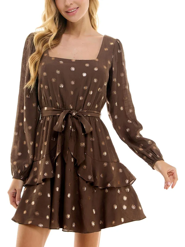 Women's Street Style Casual Wear Juniors Womens Daytime Mini Fit & Flare Dress